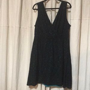 Lane Bryant Black Lace w/ Teal Dress